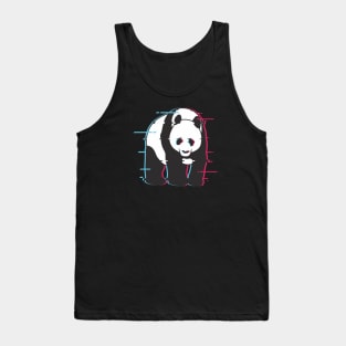 Panda : glitch art effect Tank Top